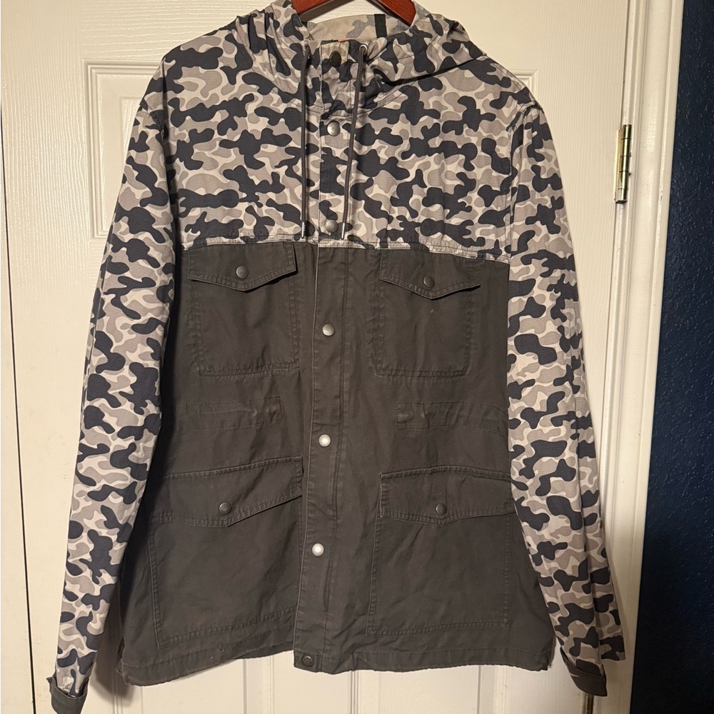 Nike Gray and Black Military Field Jacket